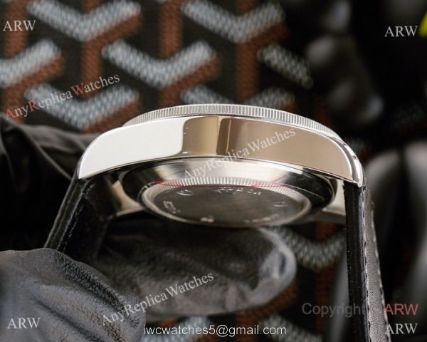 Copy Tudor Black Bay GMT Pepsi Bezel Black Leather Strap Watch 5
