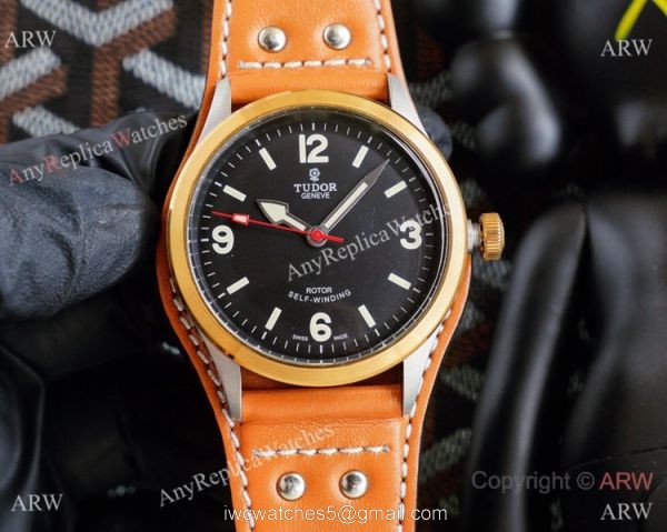 2021 New! Vintage Tudor Rotor self winding Watches Bronze Case 5