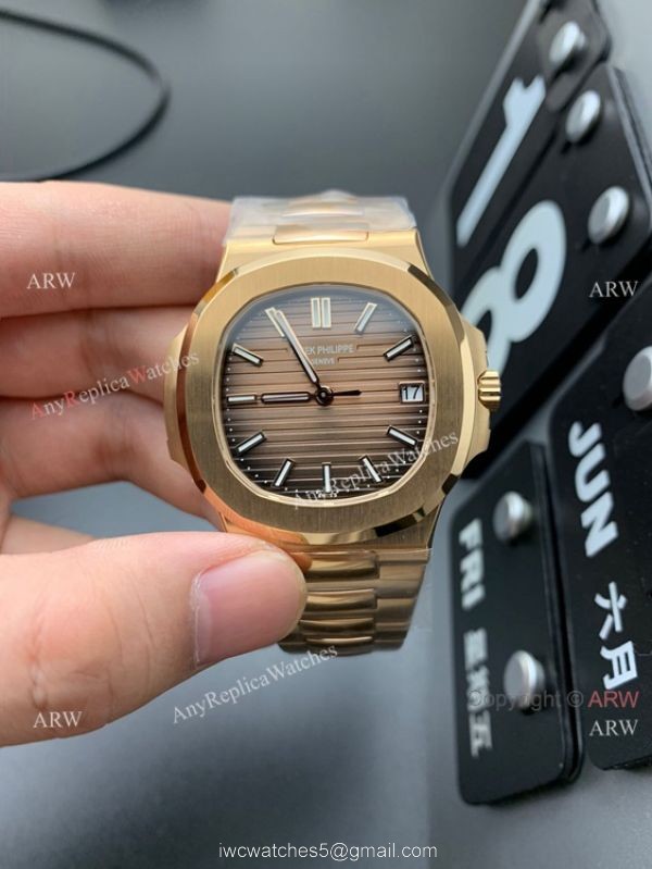 3K Factory Patek Philippe Nautilus 5711R Rose Gold with Brown Dial Watch 5