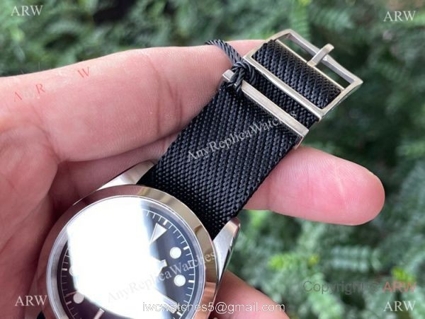 New! Swiss Replica Tudor Black Bay Cal.2824 Watch Bucherer Blue Face Nylon Strap 5