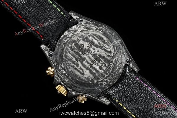 NEW! TW Factory Rolex Daytona DIW Motley Watch NTPT Carbon Black Fabric Leather Strap 5