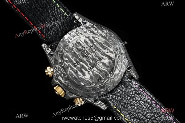 NEW! TW Factory Rolex DIW Daytona 7750 Watch NTPT Carbon Motley Dial Gold Crown 5
