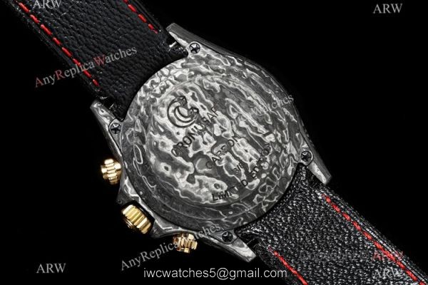 NEW! TW Super Clone Rolex DIW NTPT Carbon Daytona Watch 7750 Chronograph Gold Subdials 5