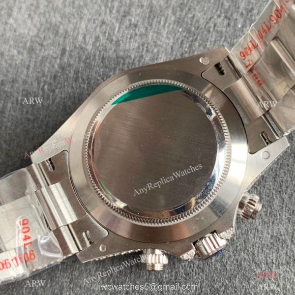 Replica Watch JVS Factory Iced out Daytona Rolex Watch 904L Stainless Steel 7750 Movement 5