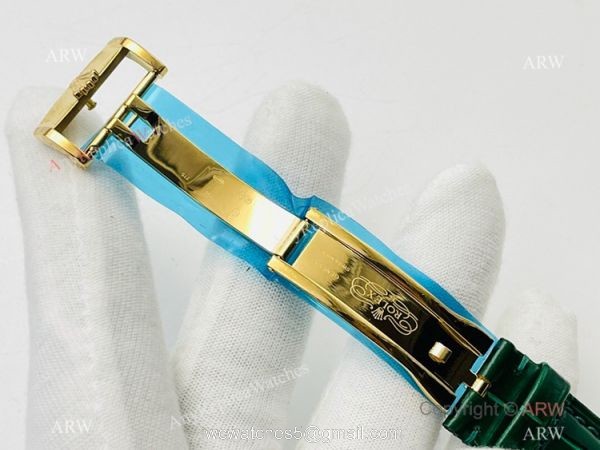 DR Factory Rolex Day date Green Version Copy Watch Swiss 2836 Movement 5