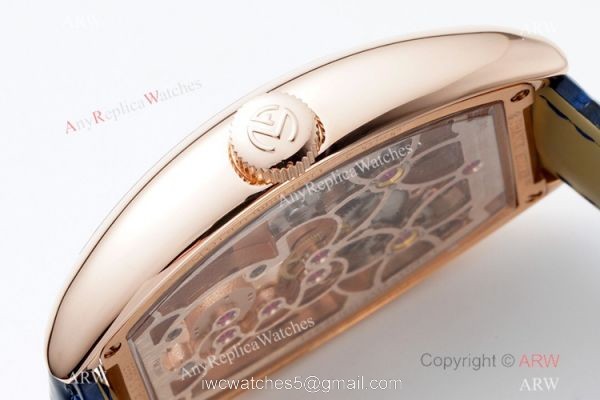 AB Factory Franck Muller Imperial Tourbillon Cintree Curvex Rose Gold White Watch Swiss Replica 5