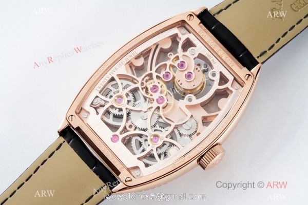 AB Factory Franck Muller Imperial Tourbillon Cintree Curvex Men Watch Rose Gold Blue Dial 5