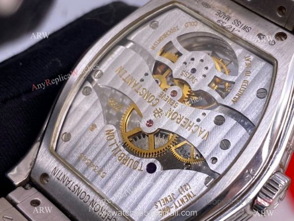Iced Out Vacheron Constantin Malta Series P30630 Watch Full Diamond Stainless Steel Strap 5