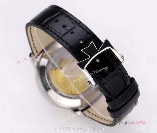 2021 New! Swiss Vacheron Constantin Moon Phase Watch Black Dial with Retrograde Date 5