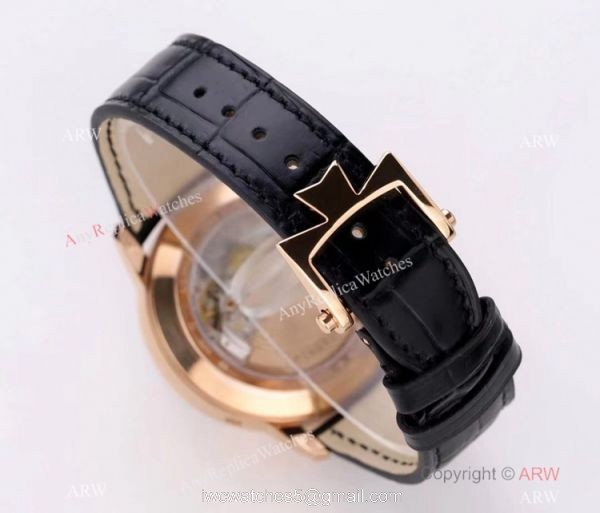 2021 New! Swiss Vacheron Constantin MoonPhase Retrograde Date Watch Rose Gold 5
