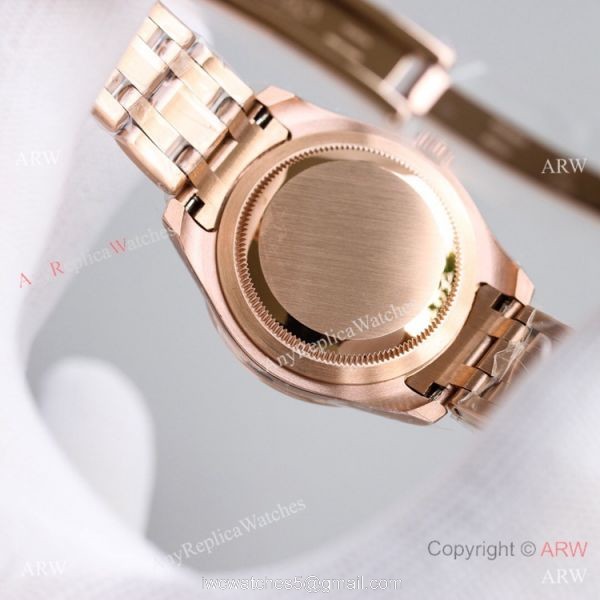 Swiss Replica Rolex Datejust Pearlmaster Swiss 2836 Watch Rose Gold 34mm 5