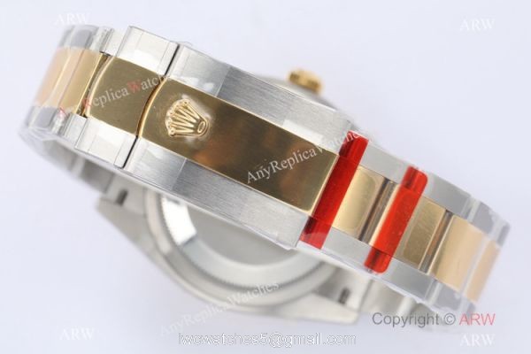 (EW)2021 New Rolex Datejust 36mm EWF 3235 Two Tone Gold Palm Dial AAA Replica 5