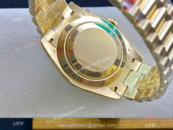 (EW)Rolex Day-Date 40mm 228238 Copy Watch Swiss 3255 Diamond Markers Gold Presidential bracelet 5