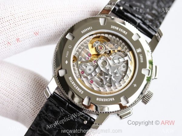 New! TW Factory Vacheron Constantin Geneve Traditionnelle Perpetual Calendar Moon Watch Ss Black Dial 5