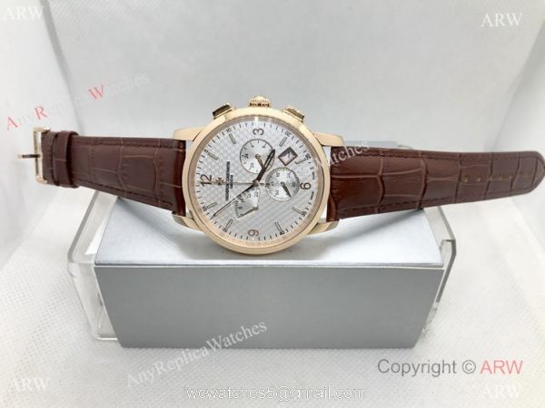 Best Vacheron Constantin Geneve Chronograph Watch Rose Gold 5