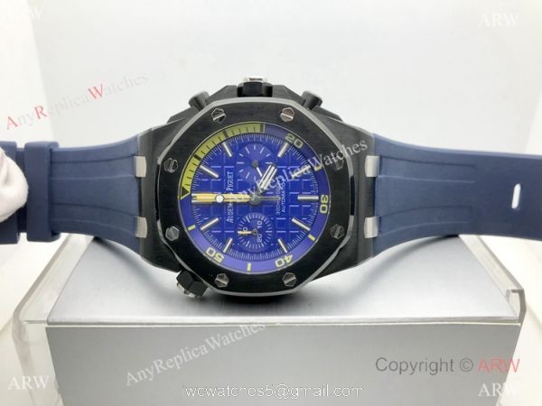 Copy Audemars Piguet Royal Oak Offshore Diver Chronograph Watch BlackBlue 5