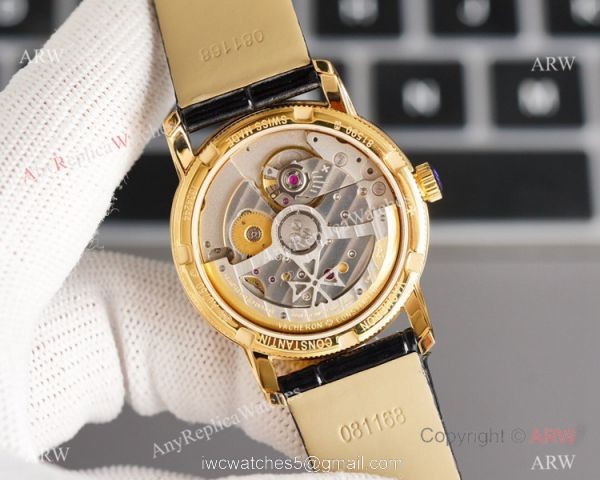 NEW! Swiss Grade Vacheron Constantin Traditionnelle Ultra Thin Women Watch 9015 Gold Diamond 5