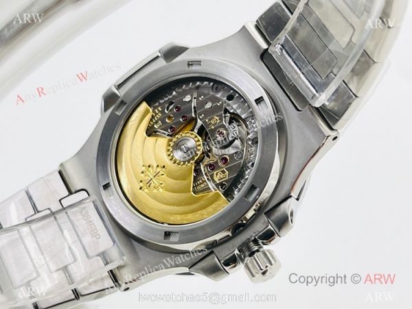 PFF Factory V4 Patek Philippe Nautilus Swiss 9015 Watch Ss Bucherer Blue Face 40mm 5