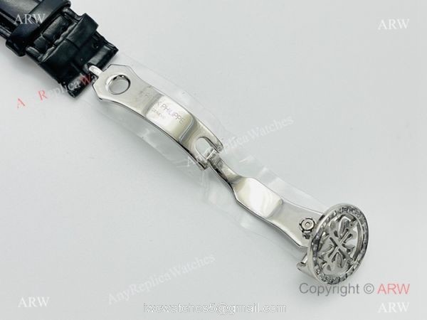PFF Factory V4 Patek Philippe 6102P Sky Moon Celestial Watch Black Dial Diamond Bezel 5
