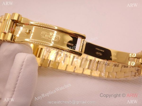 Iced Out Rolex Day-Date Presidential Yellow Gold Watch 36mm 5