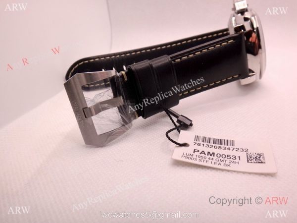 Swiss Grade Panerai Luminor 1950 GMT Black Dial 44mm Watch P9003 Movement 5