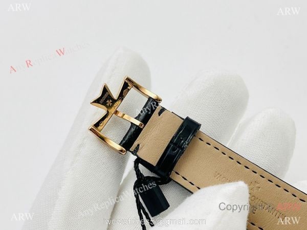 TWS Factory 1:1 Replica Vacheron Constantin Malte Dual Time Regulateur Watch 9015 Rose Gold Black 5