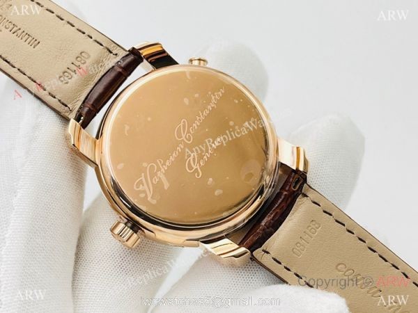 TWS Factory 1-1 Copy Vacheron Constantin Malte Dual Time Regulateur Watch 9015 Rose Gold White Dial 5