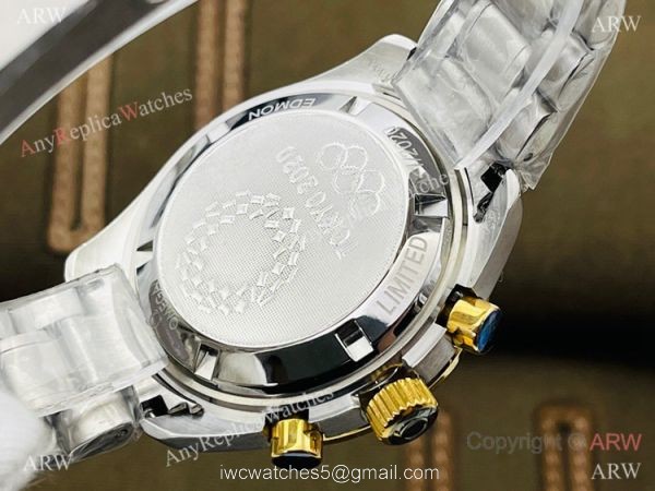 2021 New! TWS Swiss Omega Speedmaster 7750 Chronograph Watches BlackGold Bezel 5