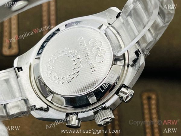 2021 New! Swiss Omega Speedmaster 7750 Watch Blue Bezel Stainless Steel 5