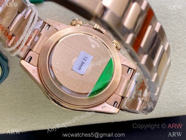 Swiss Copy Rolex Daytona Asia7750 Watch All Rose Gold Panda Dial 5