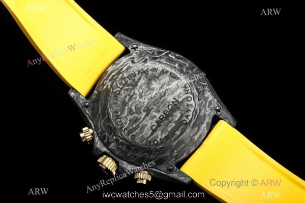 TW Factory Rolex Carbon-Lime Daytona Swiss 7750 Watch Yellow Rubber Strap 5
