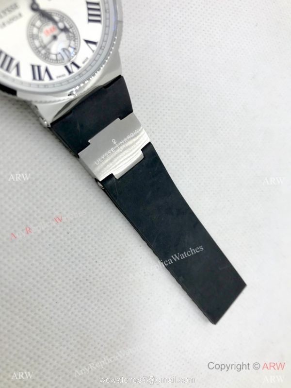 Replica Ulysse Nardin Marine Watch Automatic Black Rubber Strap 5