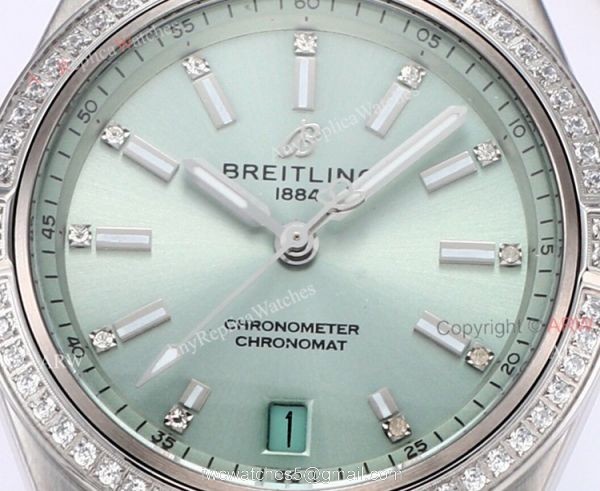 Buy Breitling Chronomat 36 Green Dial Watches Replica Online 5
