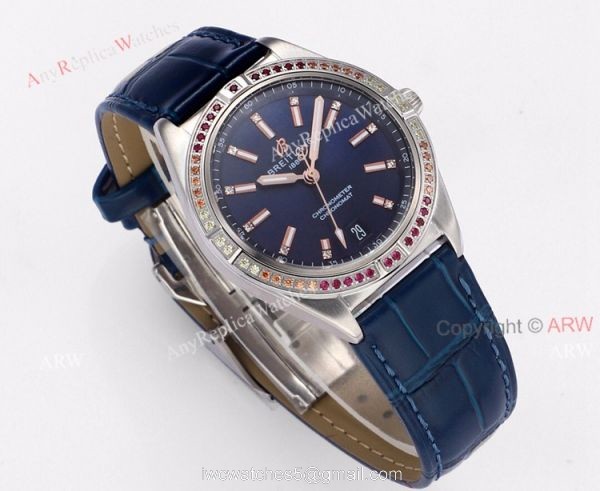 New Breitling Womens Chronomat South Sea Blue Dial Replica Watch 36mm 5