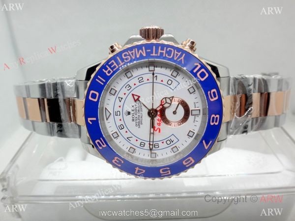New Face Rolex Yachtmaster II Two Tone Rose Gold Automatic Watch 44mm 5