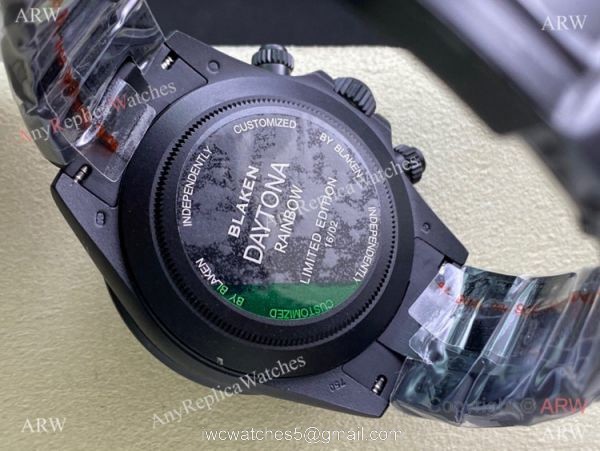(2022 New) IPK Factory Rolex Daytona Blaken DLC Coated White Black Dial Watch Swiss 7750 Movement 5