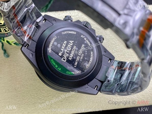 (2022 New) Swiss Rolex Daytona Blaken DLC Coated IPK Factory Swiss 7750 Watch 40mm 5
