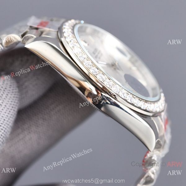 Swiss Quality Copy Rolex Datejust II 8215 Watch 904L Two Tone Diamonds Bezel 5