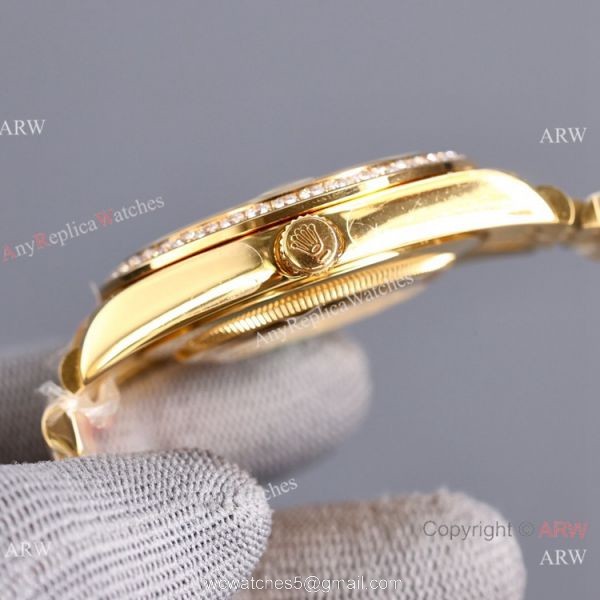 Swiss Quality Copy Rolex Datejust II 8215 Watch 904L Yellow Gold Diamond Bezel 41mm 5