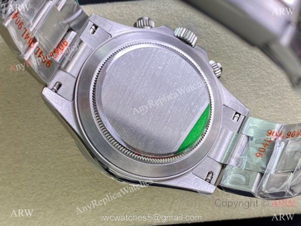 Highest Quality Rolex Daytona Gray Face 904L Stainless Steel Watch 7750 Chrono 40mm 5