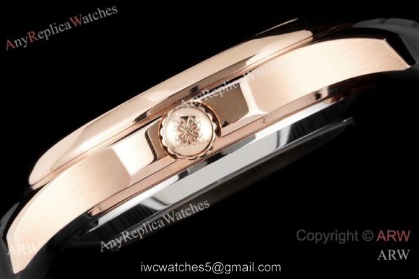 Swiss Quality Copy Patek Philippe Aquanaut Citizen 8215 Watch Rose Gold Chocolate Diamond Bezel 5