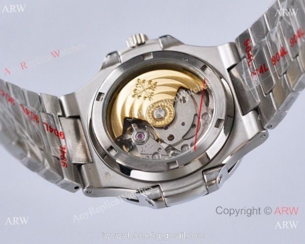 Swiss Quality Patek Philippe Nautilus Citizen 8215 Watch Baby Blue Dial Stainless Steel 5