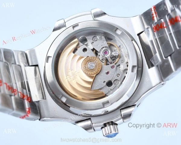 Swiss Quality Patek Philippe Nautilus 8215 Automatic Watch Diamond Bezel White Dial 5