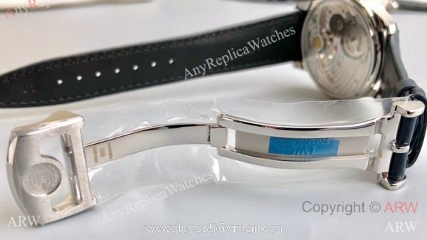 Super Clone IWC Portugieser Moon phase Tourbillon Edition Watch Stainless Steel White Dial 42mm 5