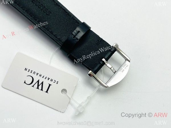 Swiss Replica IWC Portofino Moon watch IWS Factory Cal 35800 Watch Black Leather Strap 5