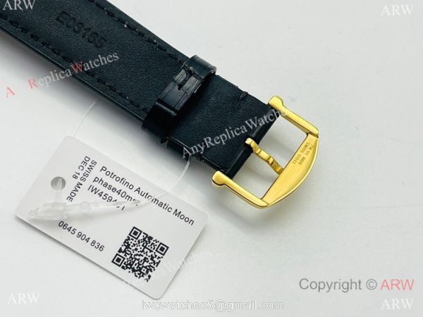 Swiss Replica IWC Portofino Moon watch IWS Factory Cal.35800 Yellow Gold Case 40mm 5