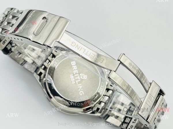 G8 Factory Breitling Premier B01 Chronograph 42 Watch A7750 Black Face 316L Steel 5