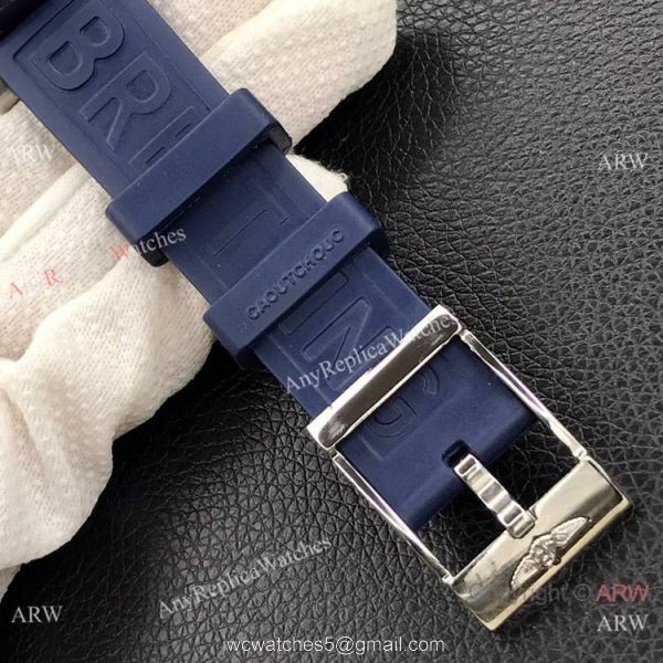 Grade AAA Clone Breitling Avenger Chronograph 43 A7750 Watch Blue Rubber Band 5