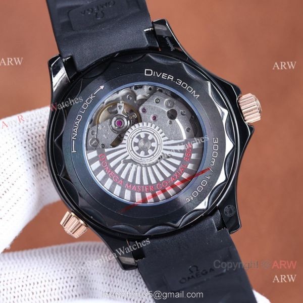 Swiss Quality Replica Omega Seamaster Diver 300m Watch Black Venom 42mm 5