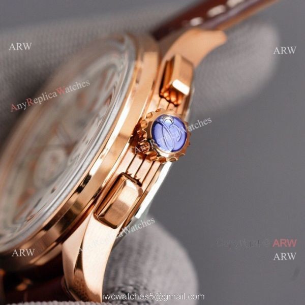Copy Breitling Premier B01 Rose Gold Case Brown Leather Strap 42MM Men Watch 5